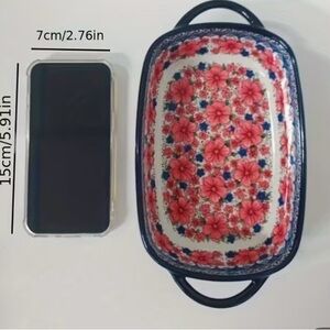 Amazon Ceramic Baking Dish with Floral Design